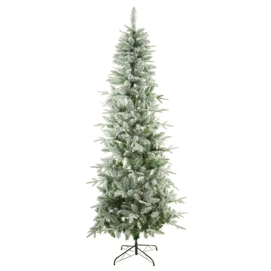 Green Flocked Slim Christmas Tree