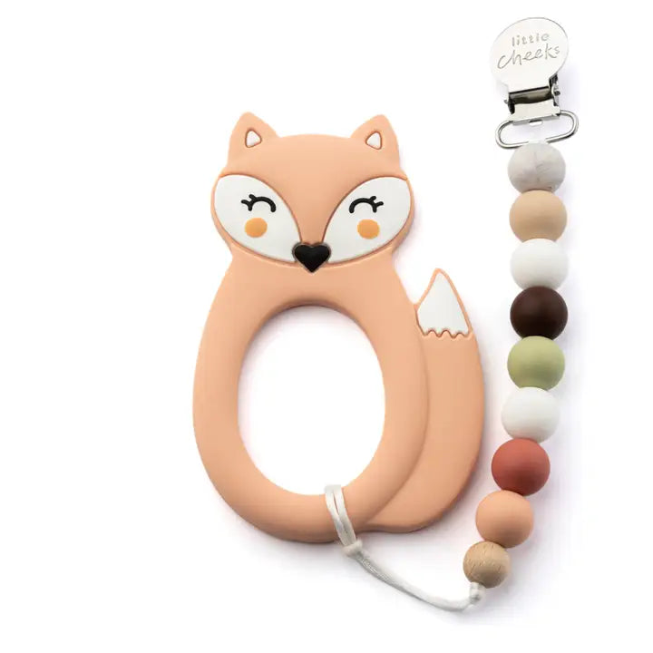 Fox Silicone Teether/Clip