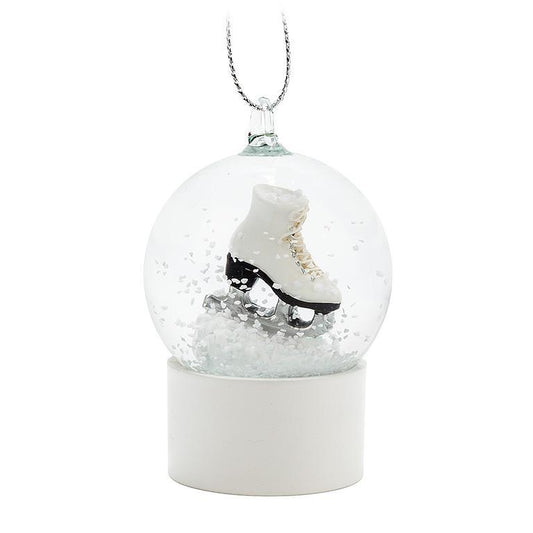 Small Ladies Skate Snow Globe Ornament