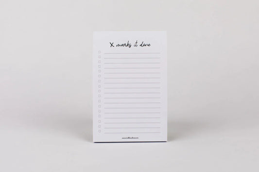 X Marks it Done- Notepad