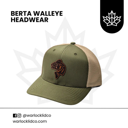 Berta Walleye Leather Patch Snapback Hats