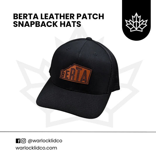 Berta Leather Patch Adjustable Snapback Hat