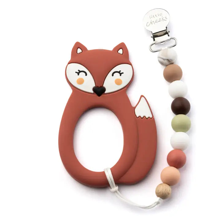 Fox Silicone Teether/Clip