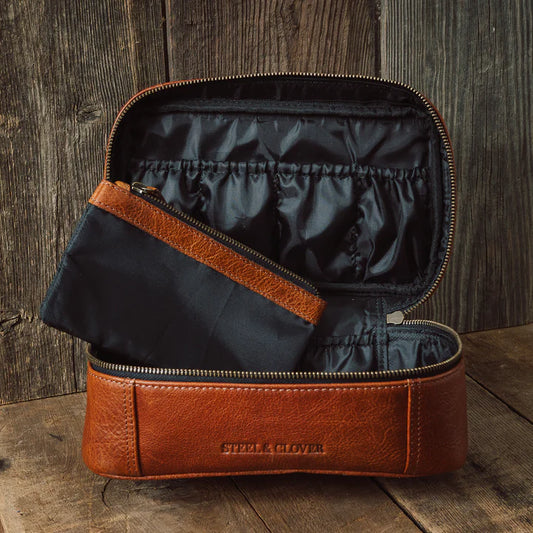 Calais Leather Toiletry Bag