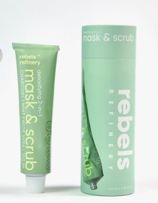 Mask & Scrub (Charcoal, Mint, Aloe) Fragrance-Free