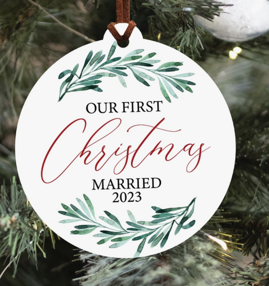 First Christmas Married Ornament