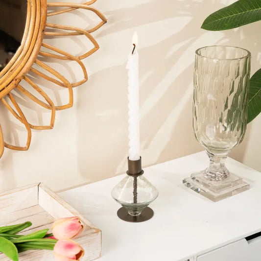 Kefi candleholder clear glass