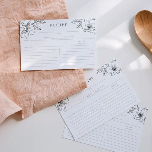 Poppy Minimal Recipe Cards