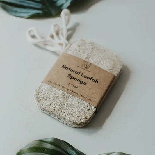 3 Pack Natural Loofah Sponge | Doubled Layered | Plant-Based