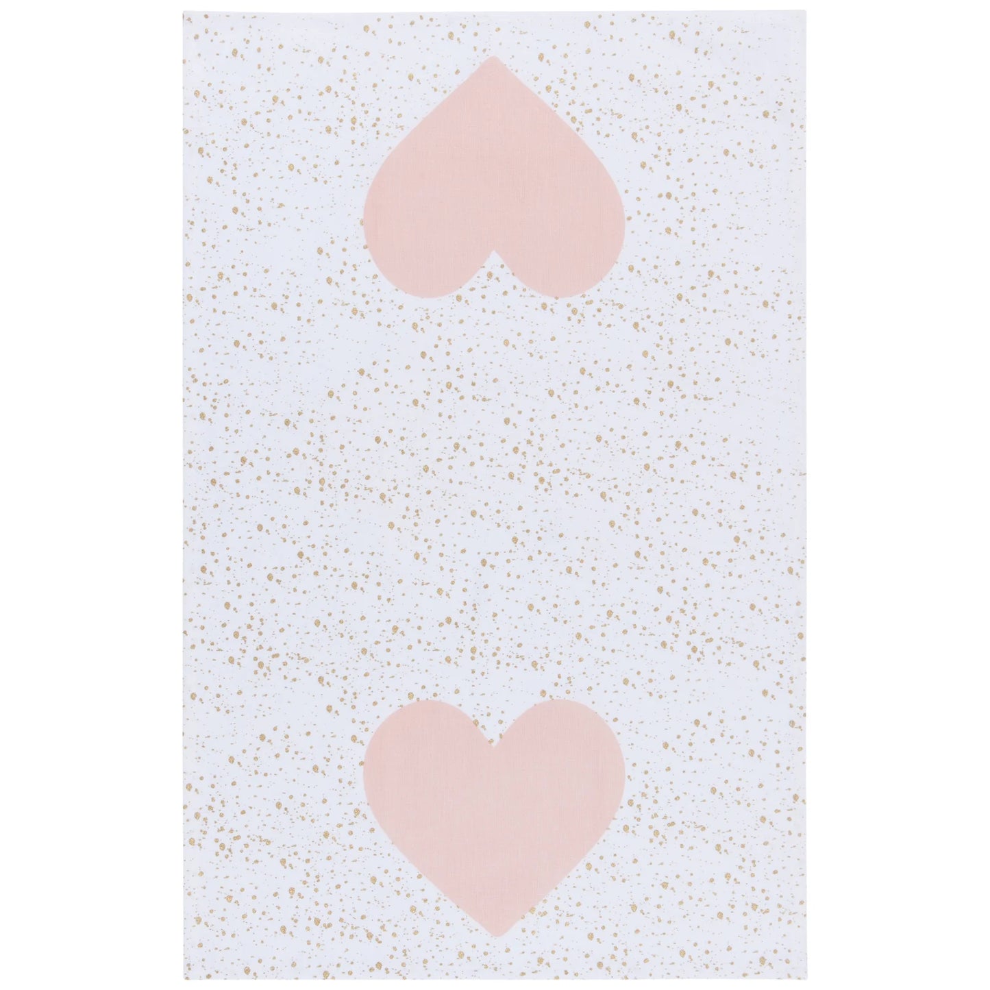 Printed Heart Tea Towel