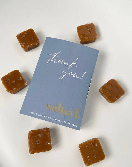 Thank You Box, 6 piece caramel card box