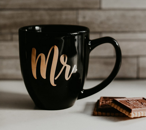 Mug, Mr. (gold & black)