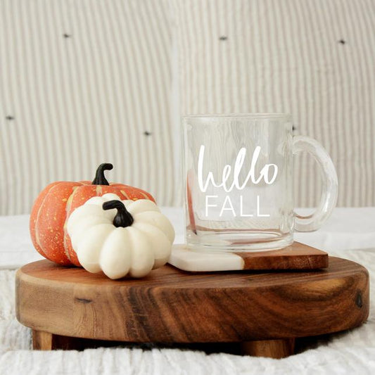 Mug, Hello Fall, Glass